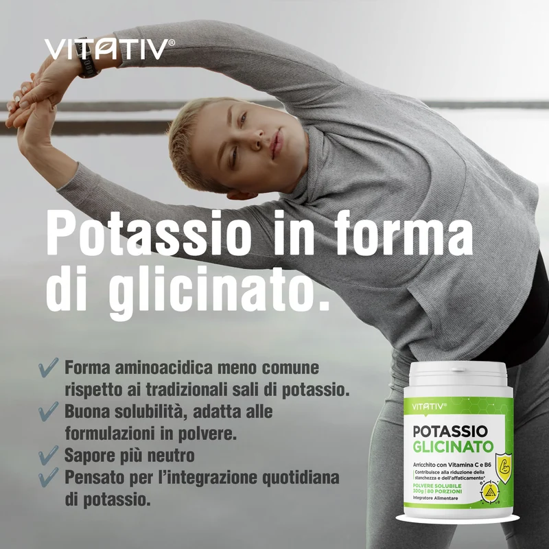 Potassio Glicinato + Vitamina C e B6 in Polvere Solubile