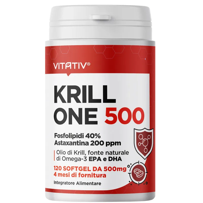 Olio di Krill Omega 3 500 mg con EPA e DHA, 120 Softgel