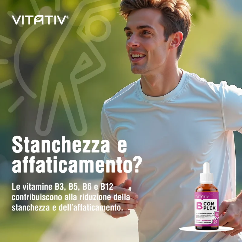B Complex Gocce 50 ml, Integratore Liquido con Metilcobalamina