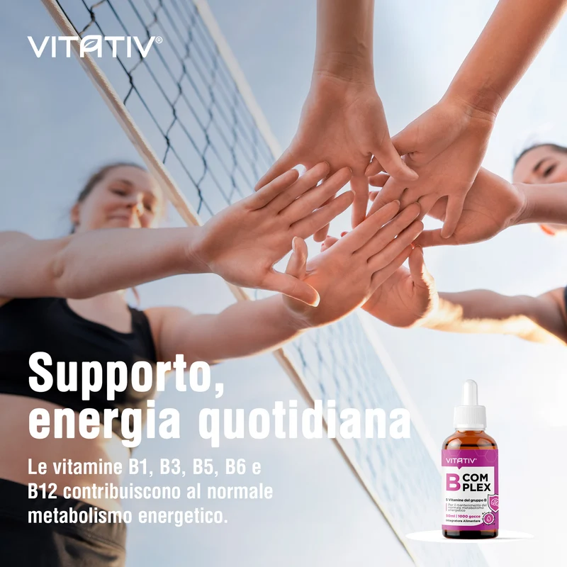 B Complex Gocce 50 ml, Integratore Liquido con Metilcobalamina