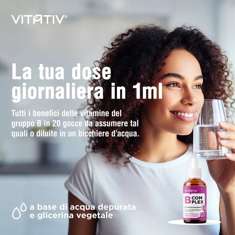 B Complex Gocce 50 ml, Integratore Liquido con Metilcobalamina