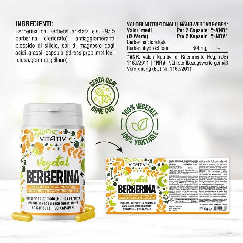Berberina | Capsule Gastroresistenti