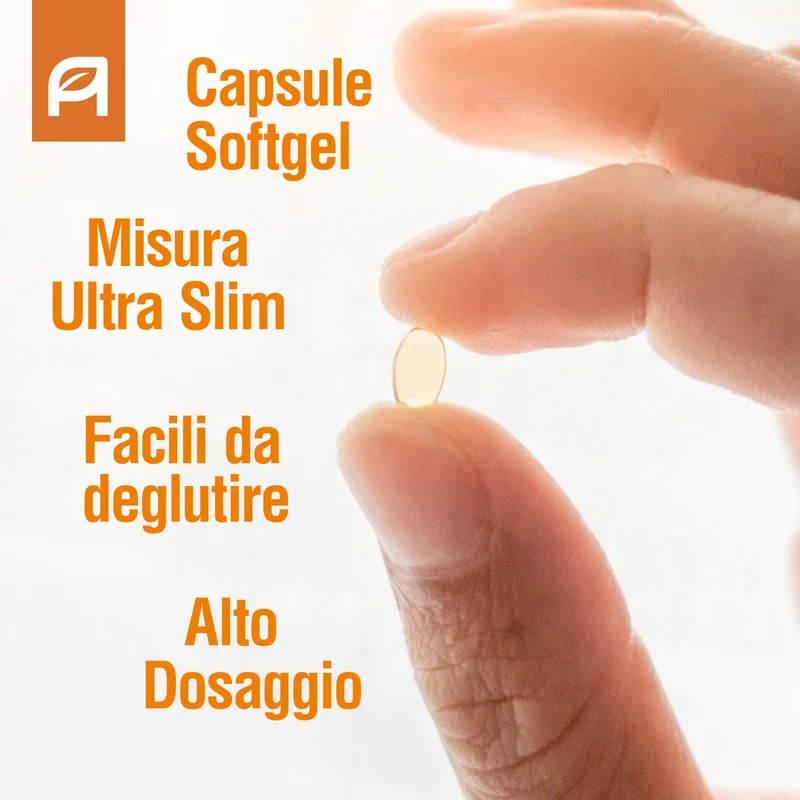 Vitamina D3 2000 UI 50 mcg, Softgel Mini con Olio di Girasole