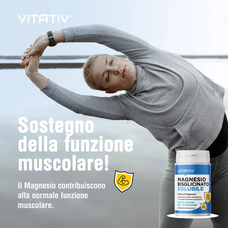 Magnesio Bisglicinato Solubile 86g, 40 porzioni