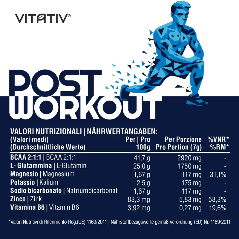 Post Workout 175g con Aminoacidi BCAA