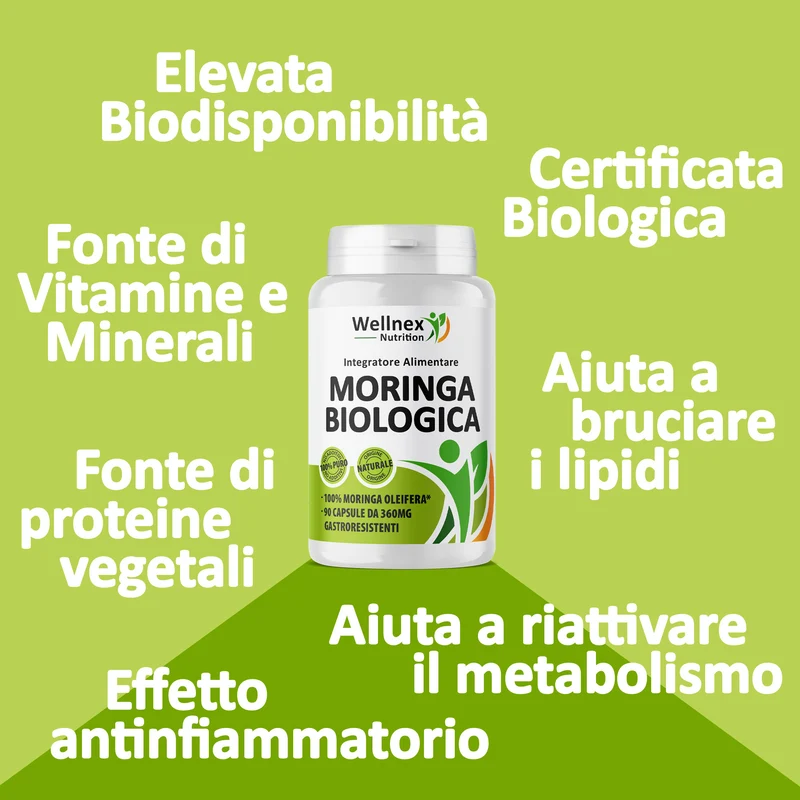 Moringa Oleifera 360mg - 90 Capsule Gastroresistenti