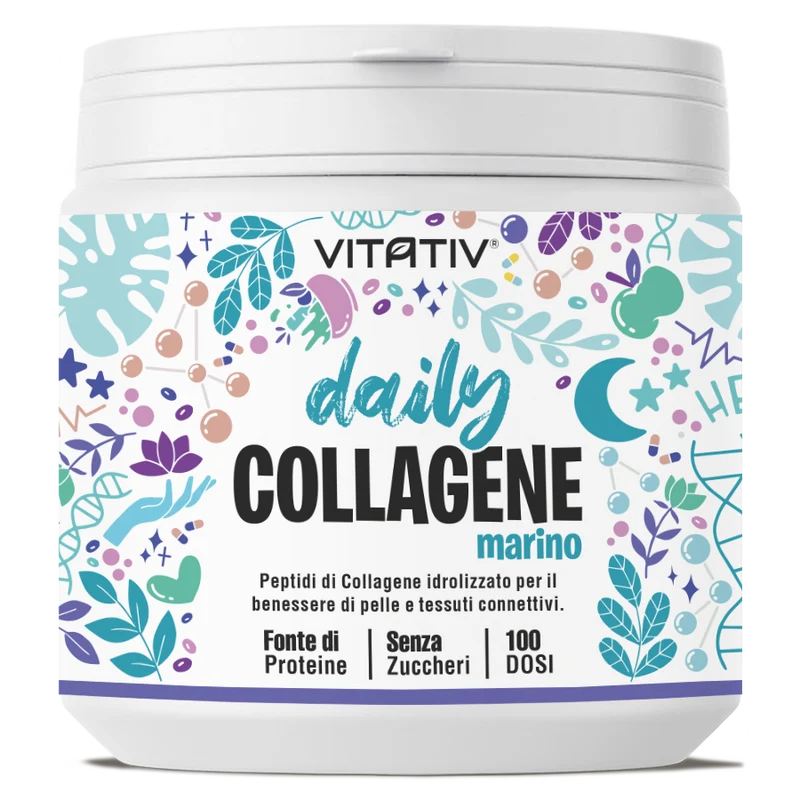 Collagene Marino Idrolizzato Tipo I in Polvere, 250 g, 100 Dosi