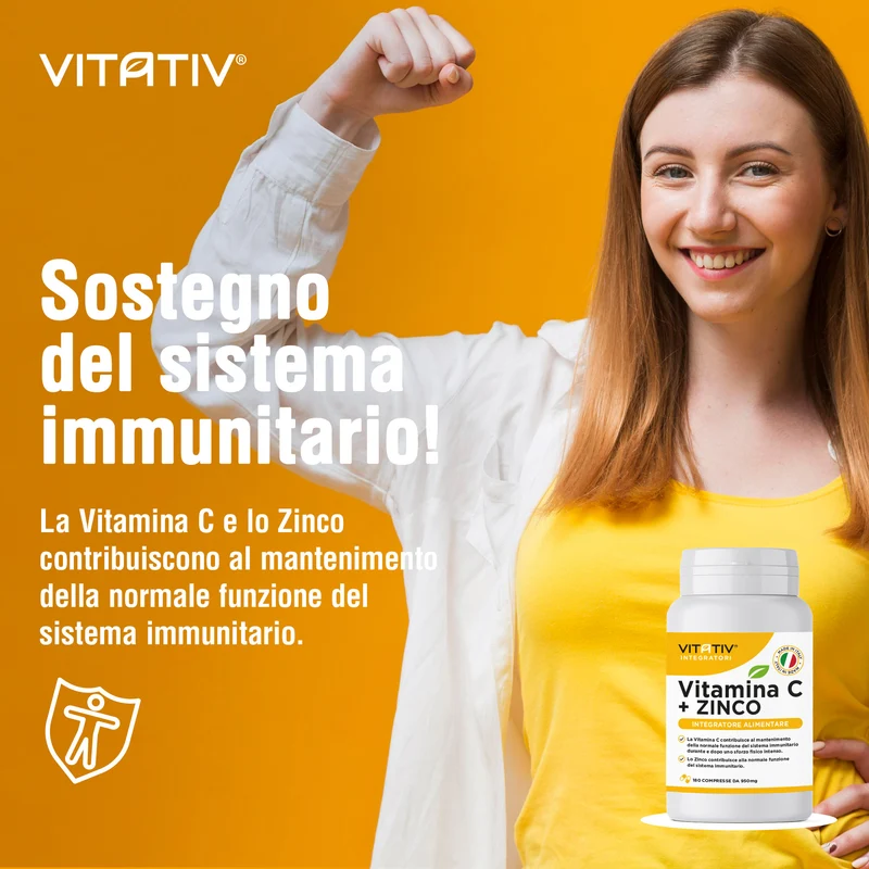 VITAMINA C + ZINCO | 180 Compresse da 950mg