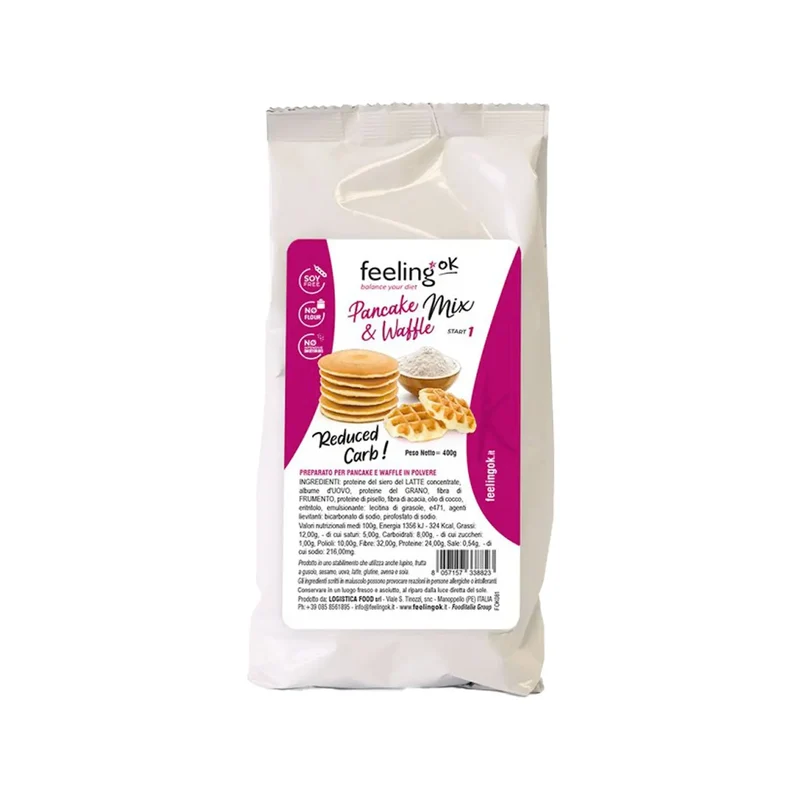 Feeling Ok Preparato Pancake e Waffle Mix 400 g
