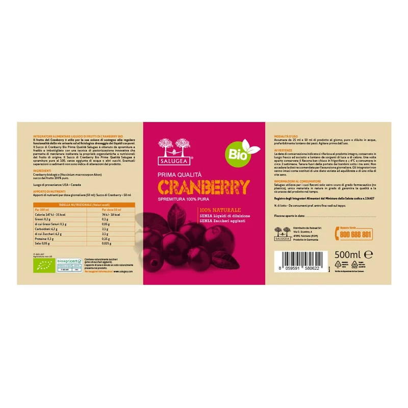 Succo di Cranberry Bio