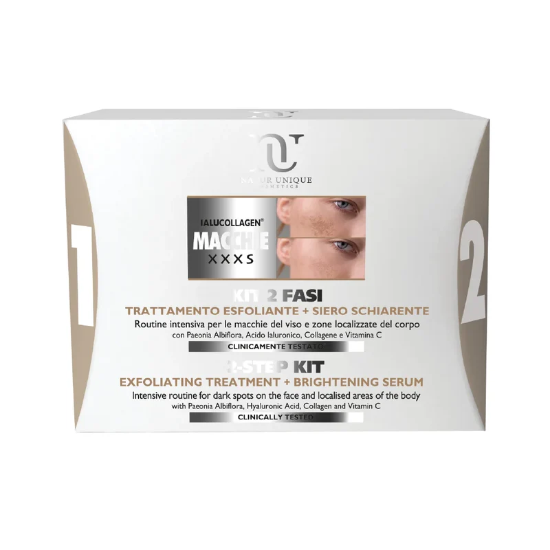 KIT IALUCOLLAGEN® MACCHIE XXXS con TRATTAMENTO ESFOLIANTE + SIERO SCHIARENTE - Natur Unique