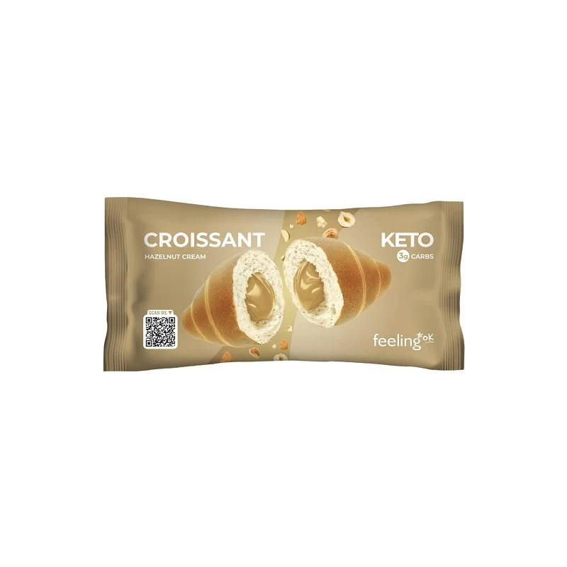 Croissant Ripieno Di Crema Alla Nocciola +Protein 50g - FeelingOk