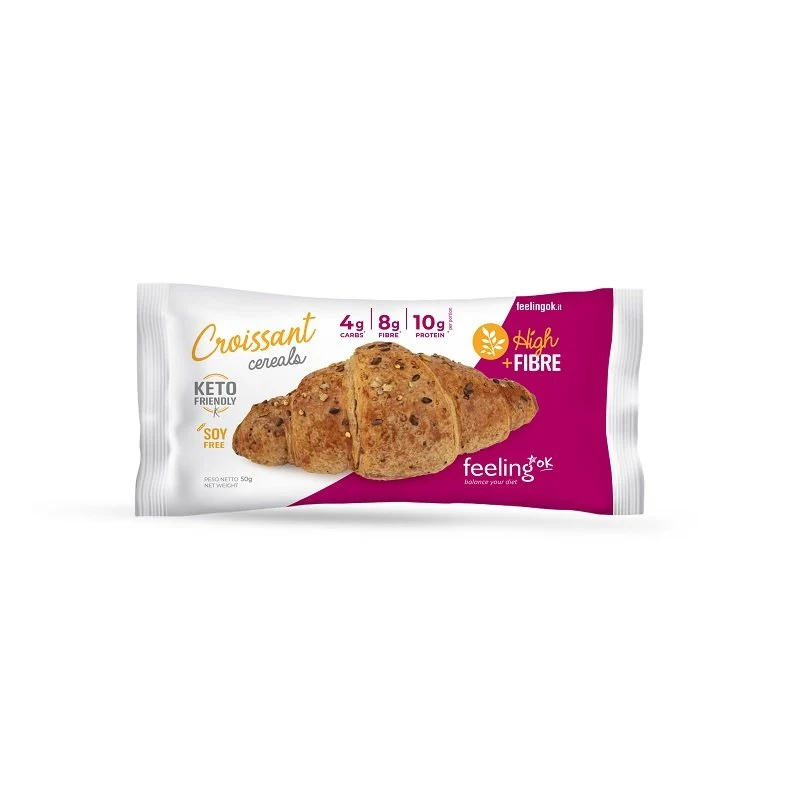 Croissant proteico salato ai cereali +Fibre 50g - FeelingOk