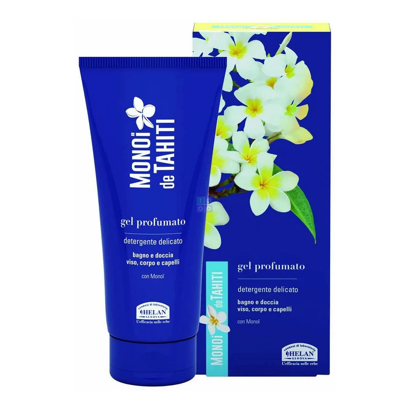 Gel profumato Monoi de Tahiti bagno doccia viso, corpo e capelli 200 ml Helan