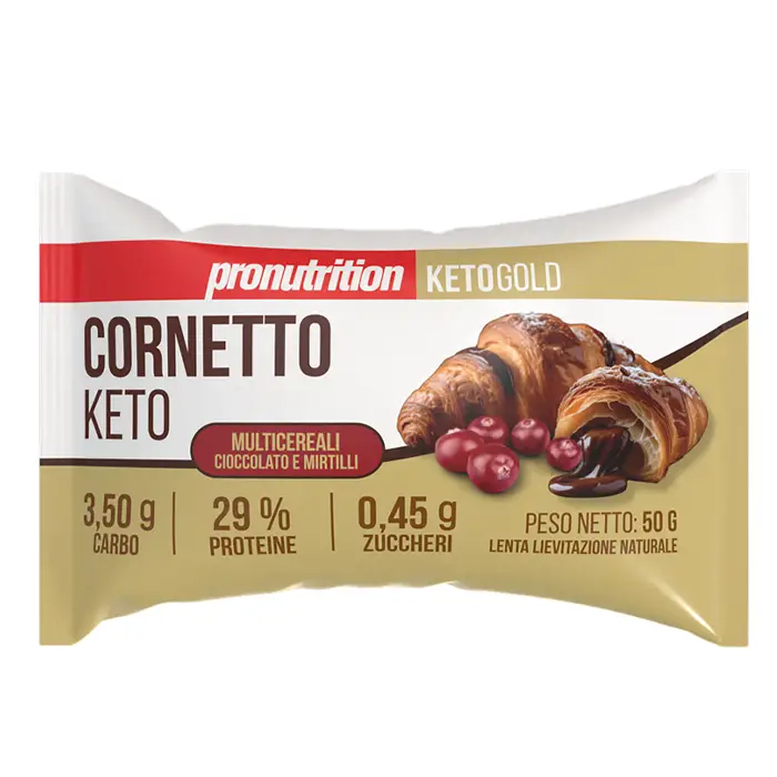 Cornetto Keto Multicereali Cioccolato e Mirtilli 50 g