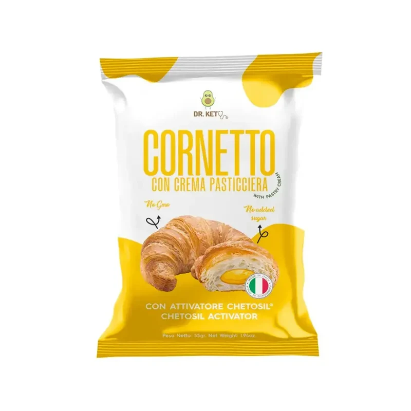 DR. KETO Cornetto Keto con Crema Pasticciera 55 g