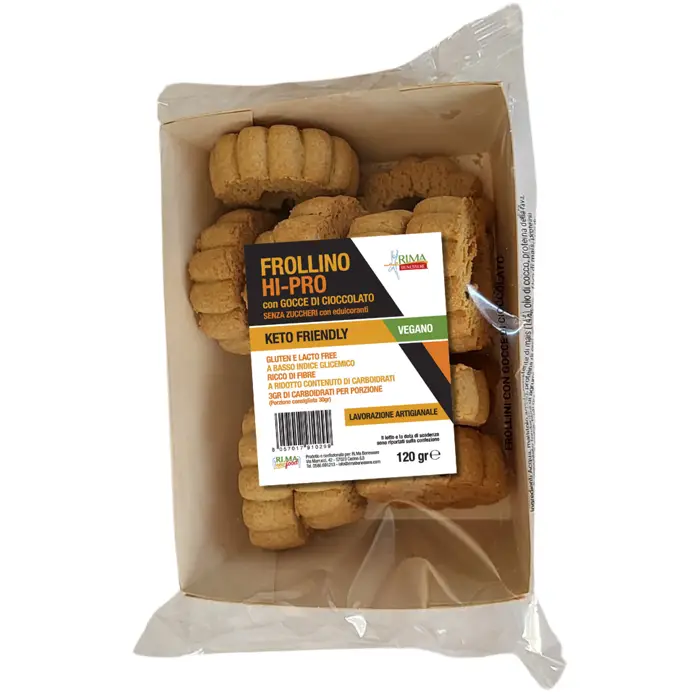 Keto Frollini HI PRO con gocce di cioccolato 120g