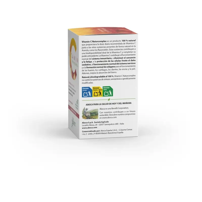 Aboca Vitamin C Naturcomplex Complemento Alimenticio, 30 comprimidos