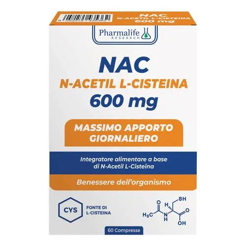 NAC N-Acetil L-Cisteina 600 mg 60 compresse Pharmalife Research