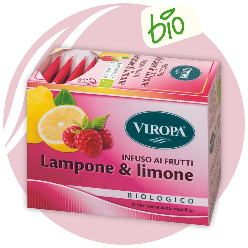 Tisana Lampone e Limone Bio 15 filtri Viropa
