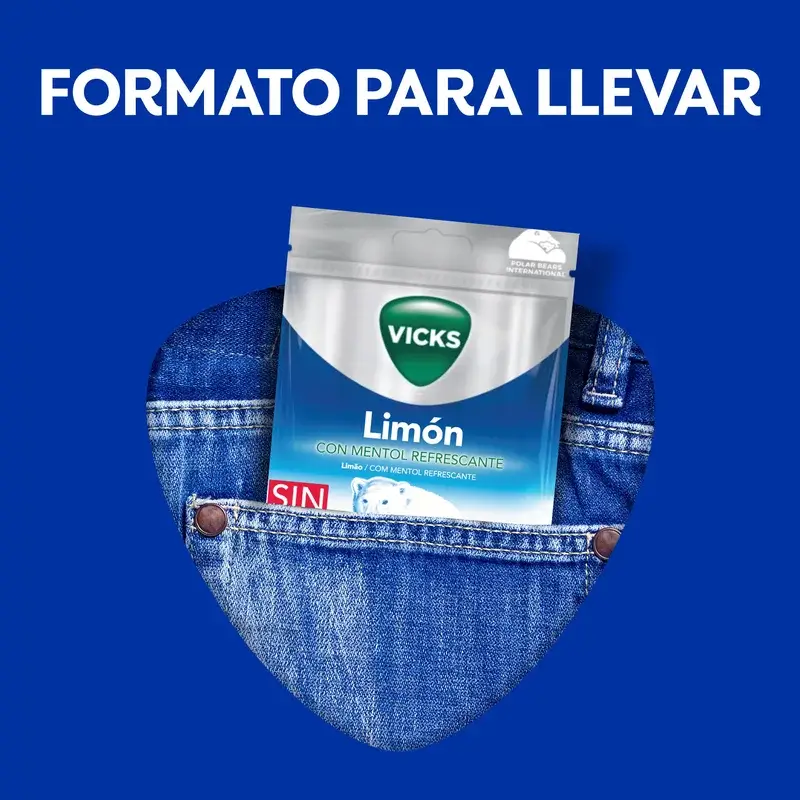 Vicks Caramelos Limón , 72 gr