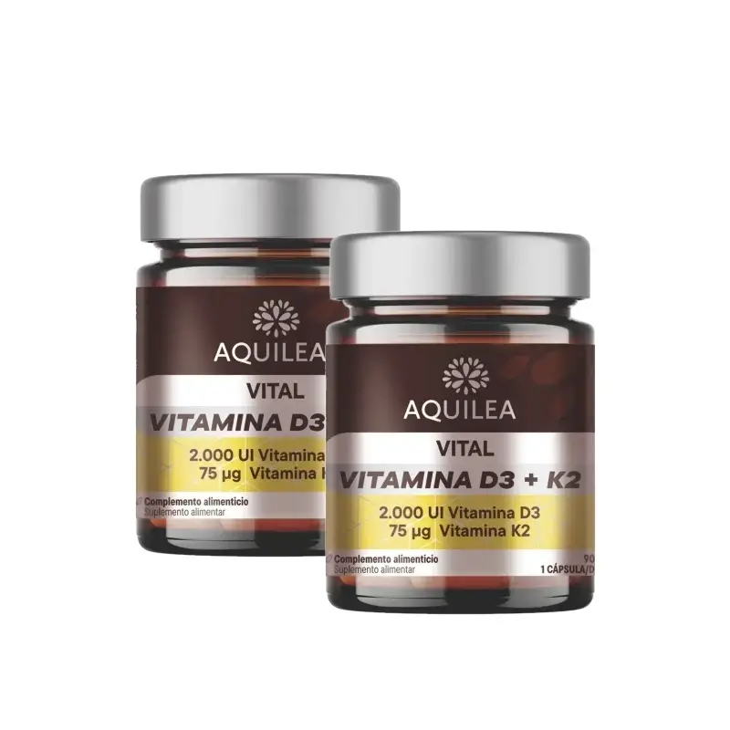 Aquilea Vital Vit D3+K2, 90 Cápsulas , pack 2