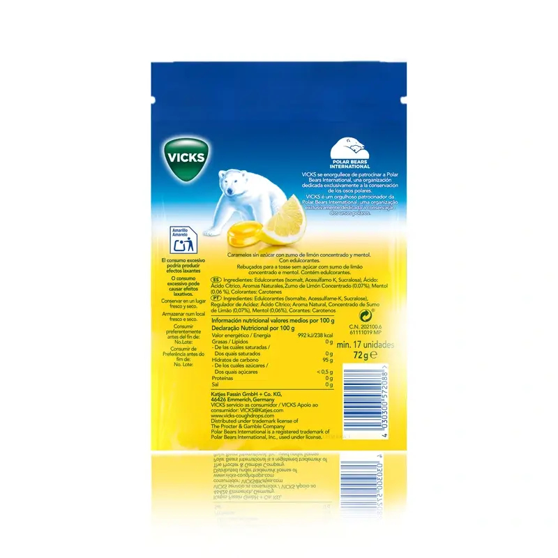 Vicks Candies Lemon , 72 grams