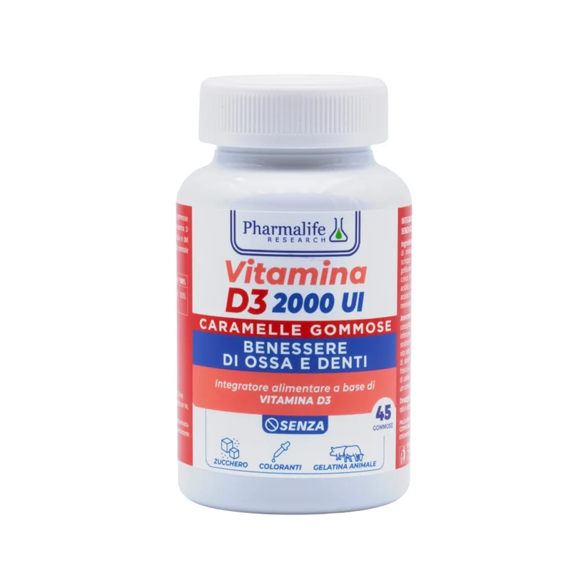 Vitamina D3 2000 UI Caramelle Gommose Pharmalife