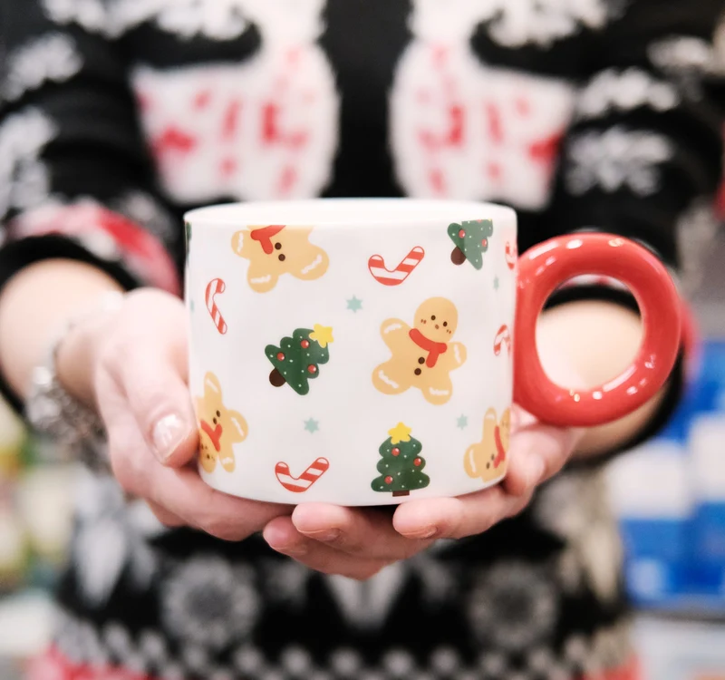 Tazza Merry Christmas and Happy Tea Bianca 420 ml Himalya