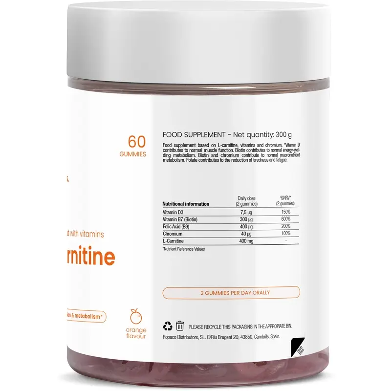 L-Carnitine Orange Jelly Pills, 70 units