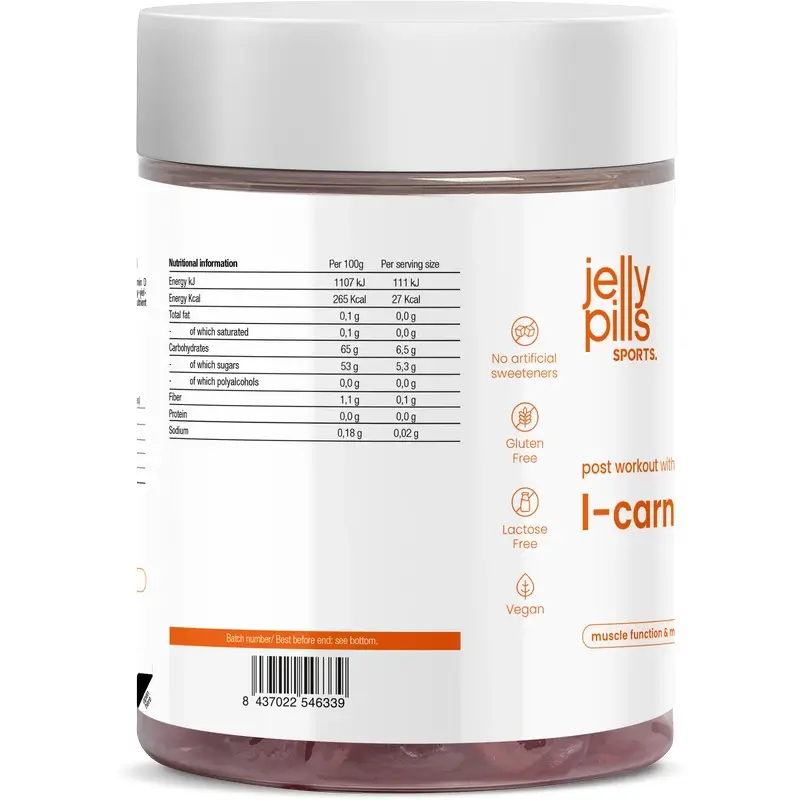 Jelly Pills L-Carnitine Naranja, 70 unidad