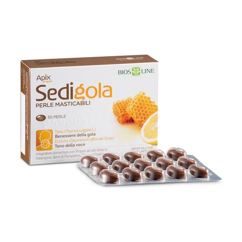 Apix Sedigola Perle Masticabili Propoli 30 perle Bios Line