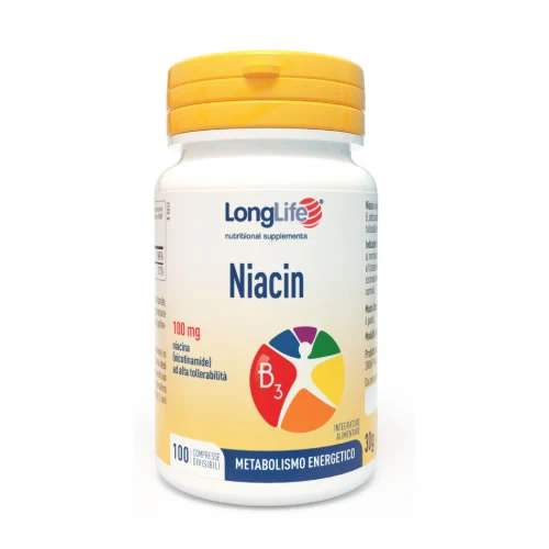 LONGLIFE NIACIN 100MG 100 COMPRESSE DIVISIBILI SENZA GLUTINE