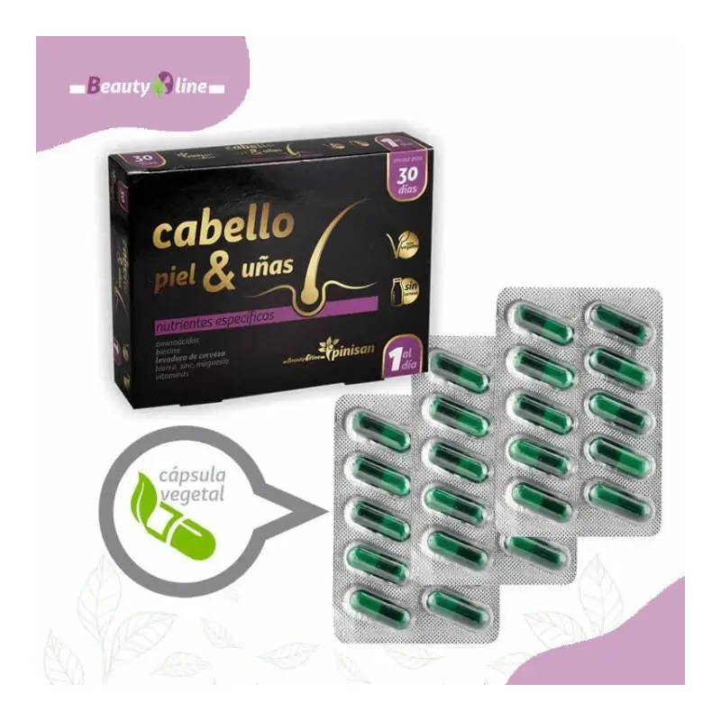 Pinisan Cabello, Piel Y Uñas, 30 cápsulas