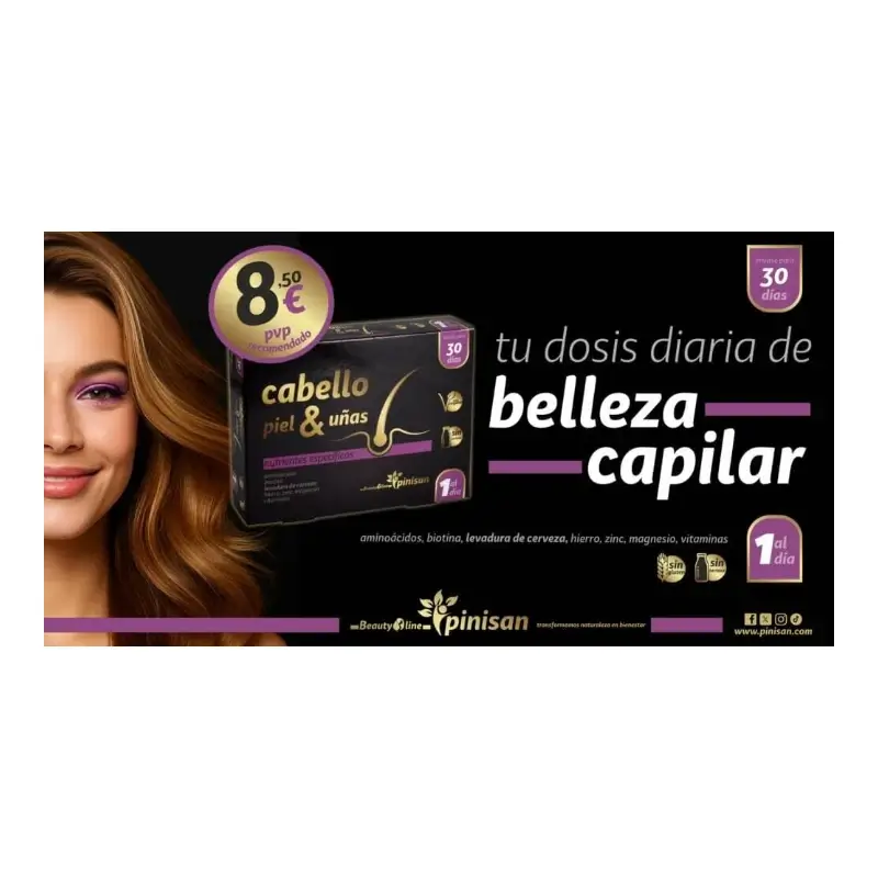 Pinisan Cabello, Piel Y Uñas, 30 cápsulas