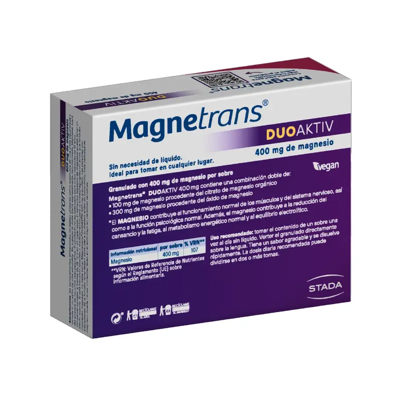 Magnetrans Duo Activ 400 Mg Magnesio 20 Sobres