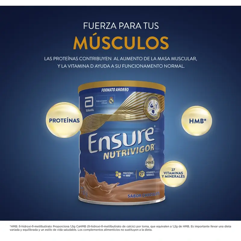 Ensure Nutrivigor Chocolate 2X850G, 1700 gramos