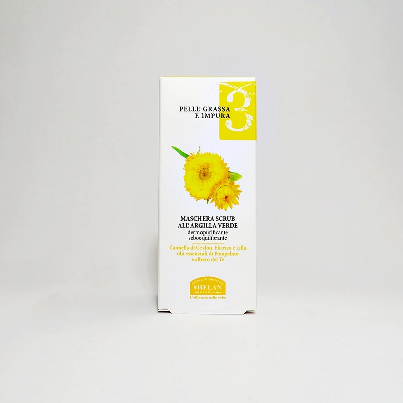 Maschera Scrub all’Argilla Verde Linea Viso 3 50 ml Helan