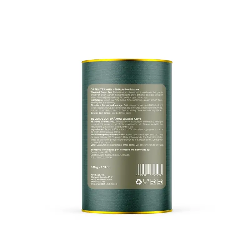 CBD HOME - Té Verde y Cáñamo - 100 g