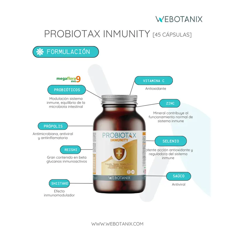 Webotanix Probiotax Immunity, 45 cápsulas