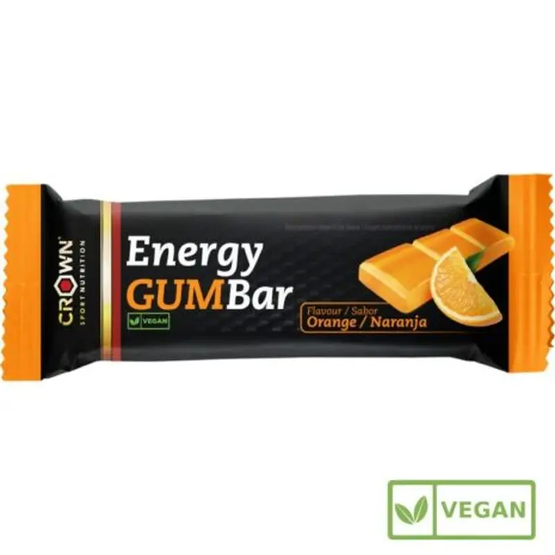 Crown Sport Nutrition Energy Gum Bar Naranja , 1 x 30 gr