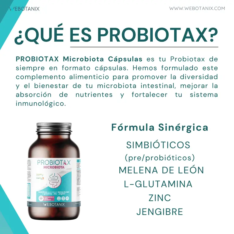 Webotanix Probiotax Microbiota, 60 cápsulas