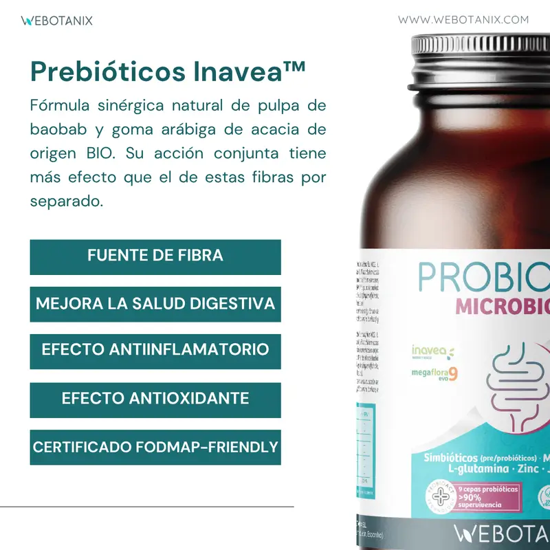 Webotanix Probiotax Microbiota, 60 cápsulas