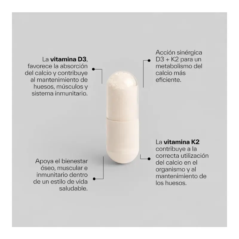 Ndl Pro-Health Vitamina D3 Y K2, 90 cápsulas