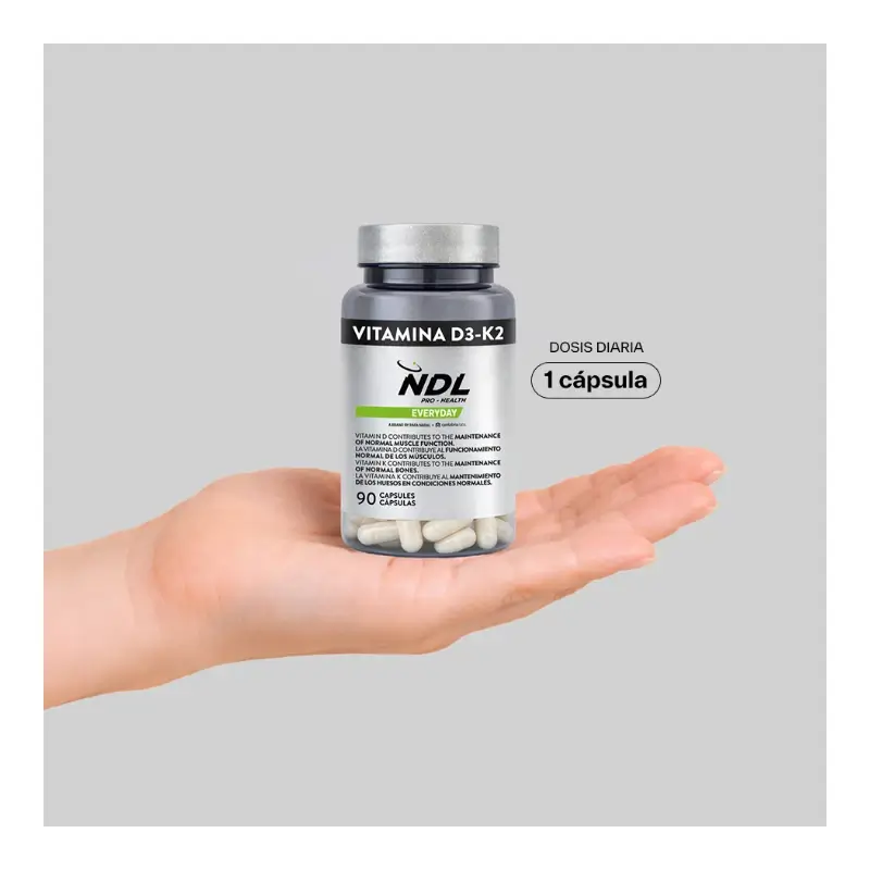 Ndl Pro-Health Vitamina D3 Y K2, 90 cápsulas