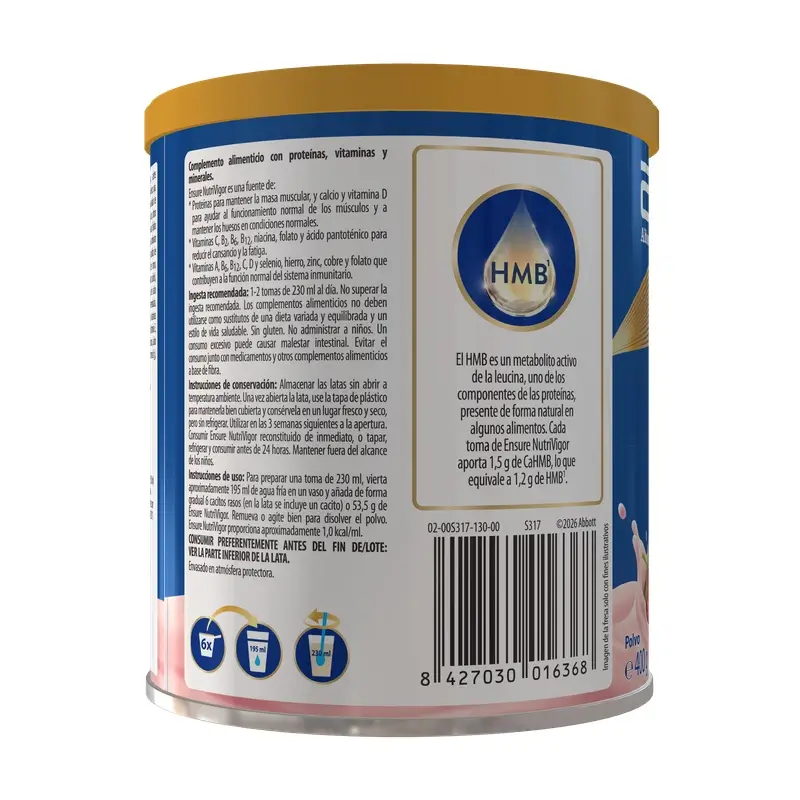 Ensure Nutrivigor Sabor Fresa, 400 g