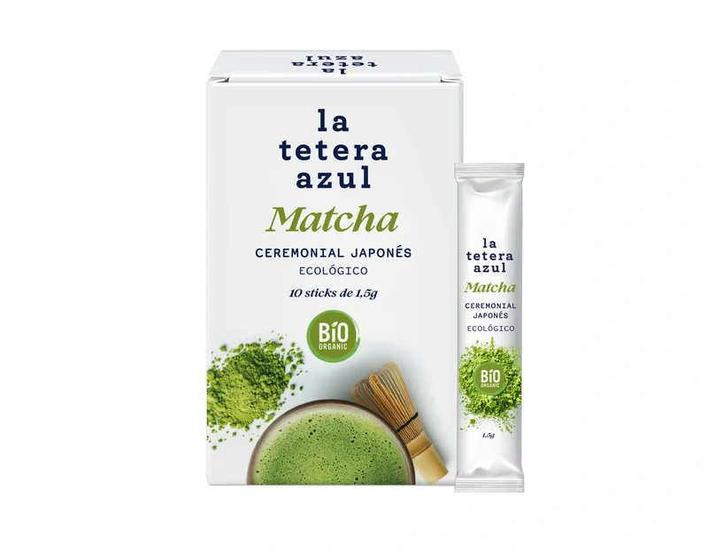 La Tetera Azul Matcha Japonés Ceremonial Premiun 10 stick de 1,5g.