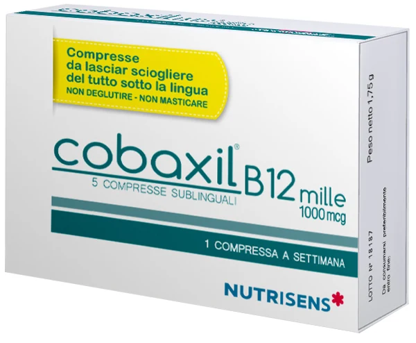 COBAXIL B12 MILLE 5 COMPRESSE SUBLINGUALI DA 0,35 G SENZA GLUTINE