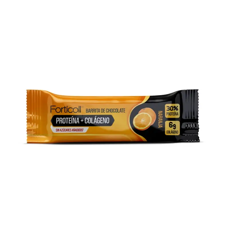Forticoll Snack Proteína Colágeno Naranja Caja 12 Barritas X 50Gr