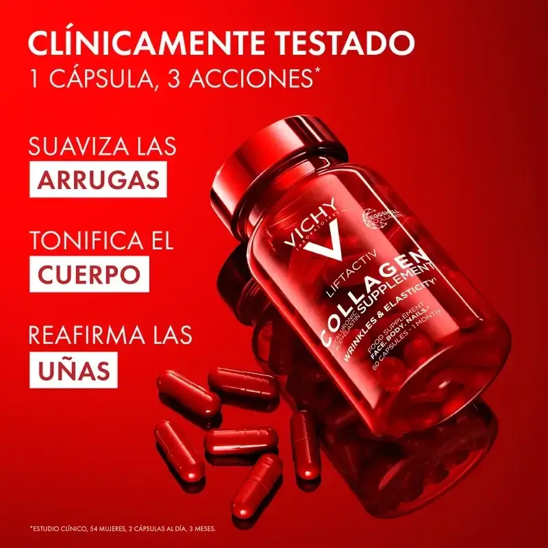 Vichy Liftactiv Colágeno Antiedad Con Vitaminas Y Minerales, 3X60 Cápsulas